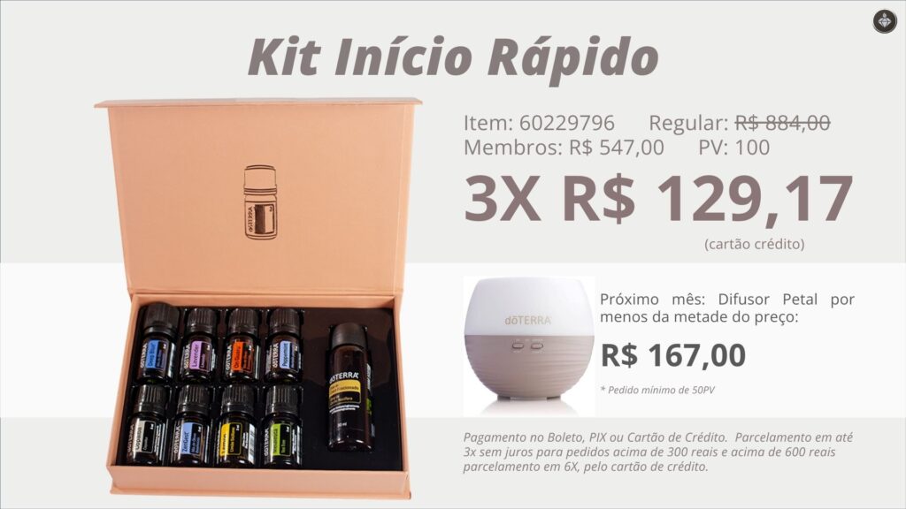 Kit de cadastramento doTERRA Kit de Início Rápido Doterra Brasil