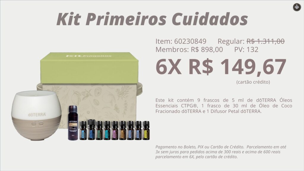 Kit de cadastramento doTERRA Kit Primeiros Cuidados Doterra Brasil