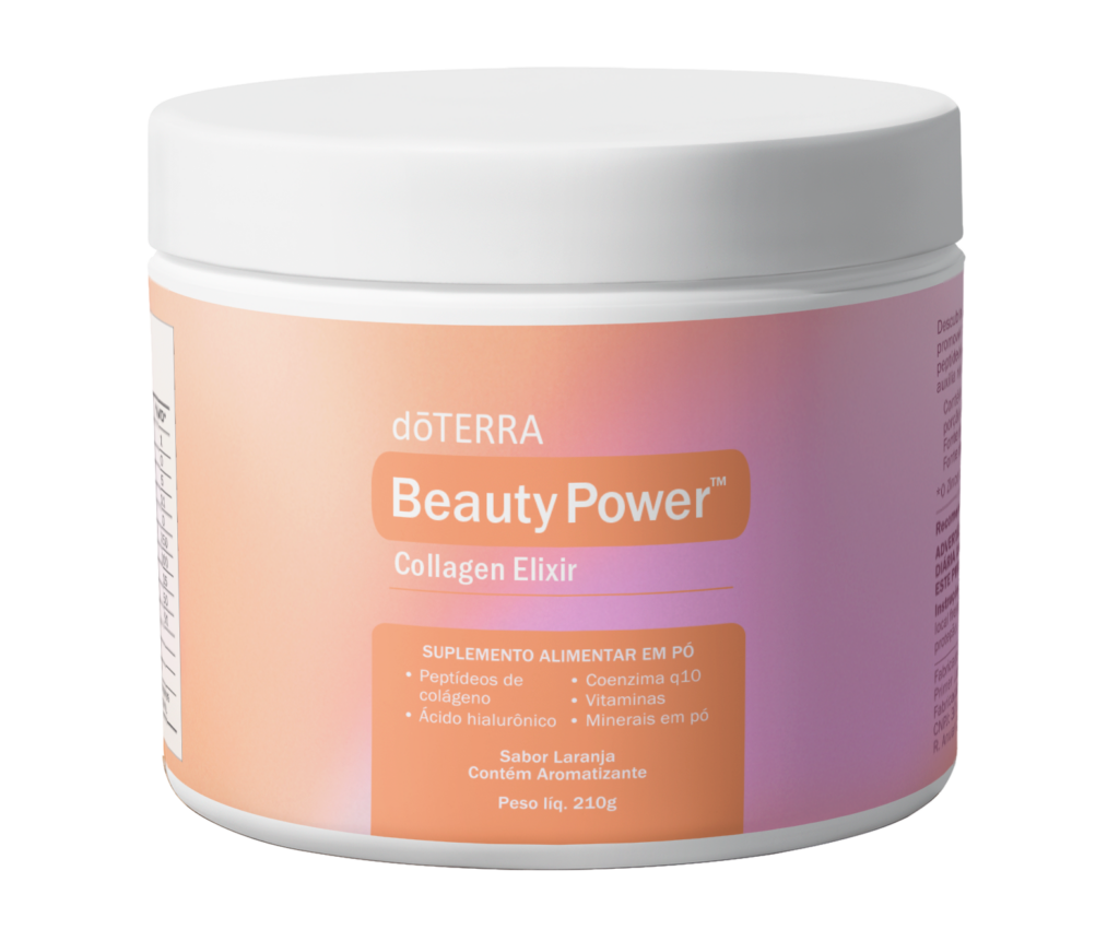 colágeno doterra beauty power collagen elixir verisol com óleo essencial de laranja